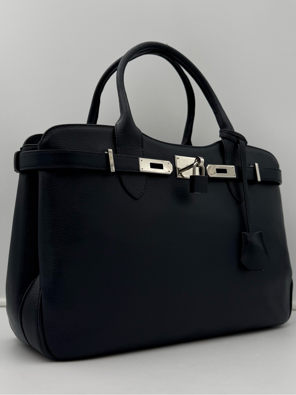 🐢MORABITO 1905 PARIS • DIVA 35 Bag in Midnight Blue w/ Silver • Made in ITALY